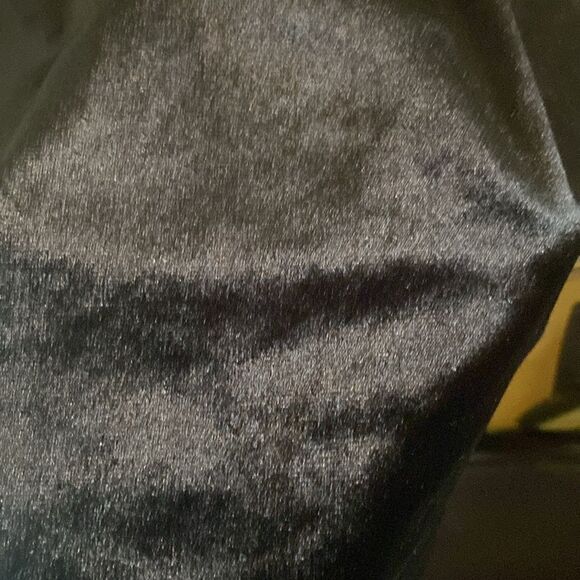 Like New Zara Womens Black Velour Mock Neck Midi Bodycon Dress - Picture 6 of 9